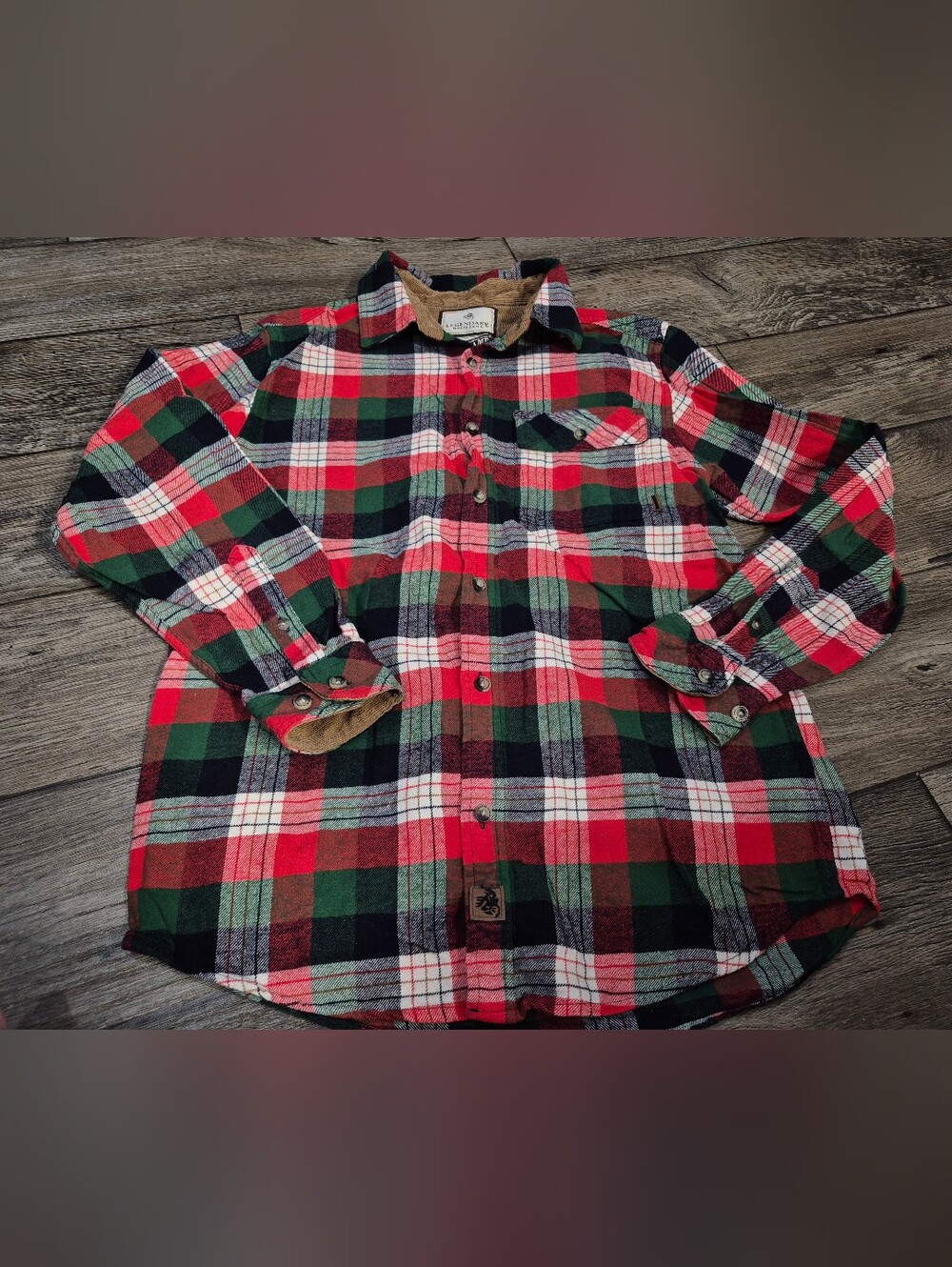 Legendary Whitetails Kids Red, Green & Black Plaid Button-Down Shirt